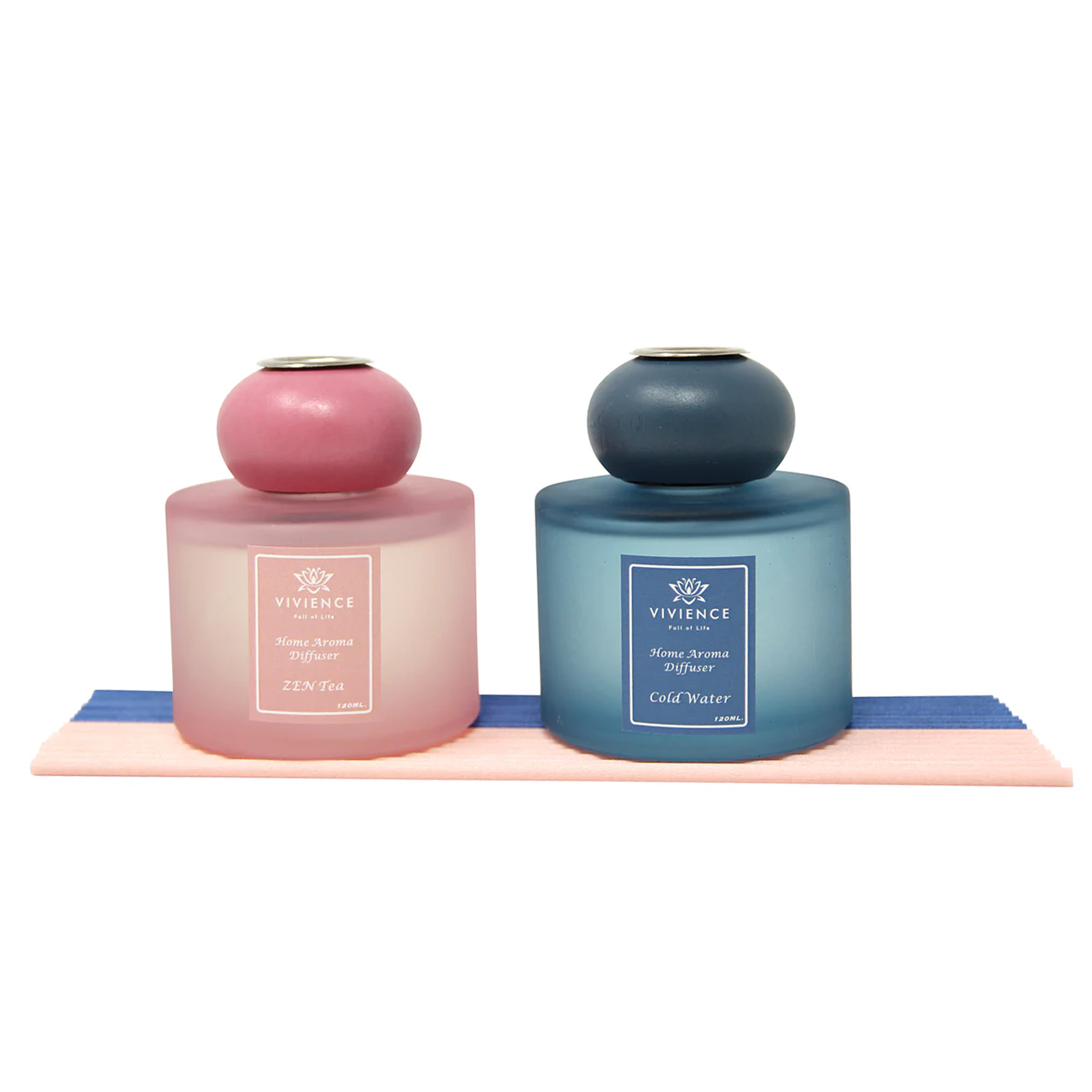 Set of 2 Diffusers - Blue & Pink