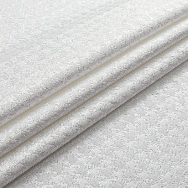 Houndstooth - White Tablecloth Jacquard