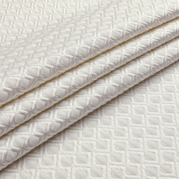 Geometric - White Gold Tablecloth Jacquard