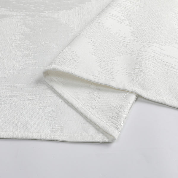 Chenille Circle-White Tablecloth Jacquard