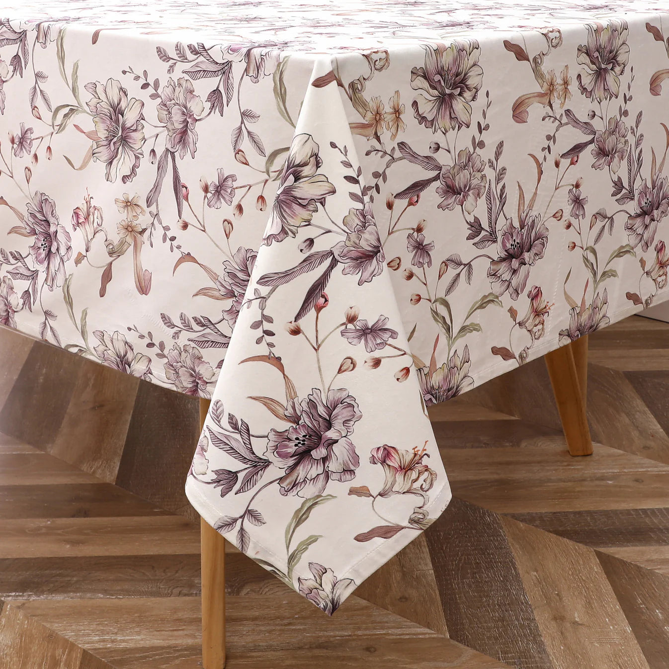 Pastel Floral Tablecloth Velvet
