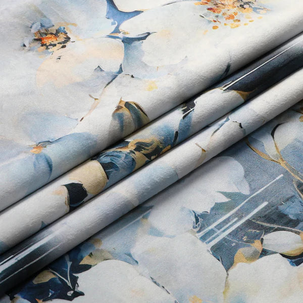 Watercolor Magnolias Blossoms