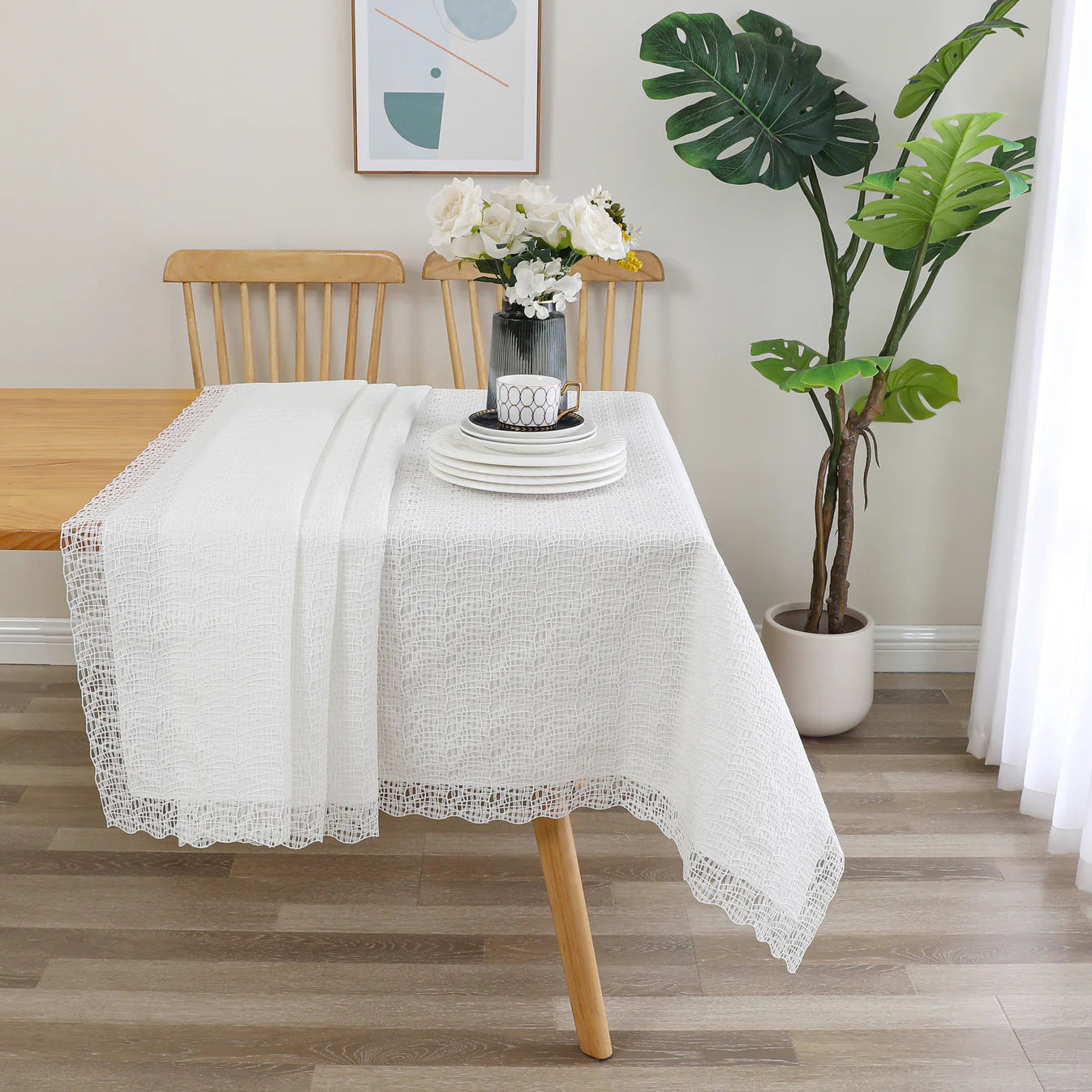 Majestic Pure Lattice Tablecloth - Thumbnail 4
