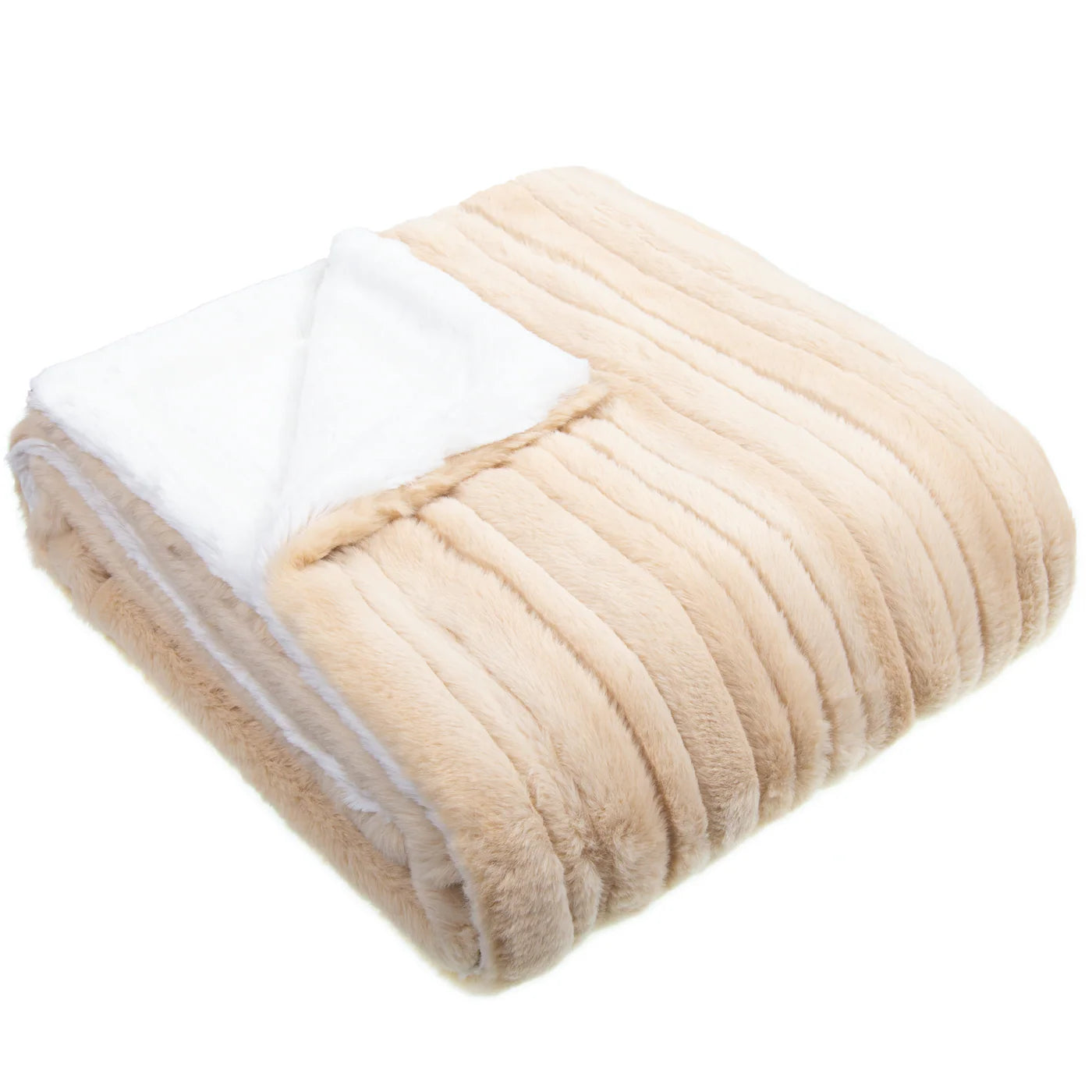 Wave Beige Throw Blanket