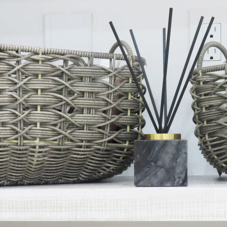 Black Marble Reed Diffuser, "Lily of the Valley" Scent