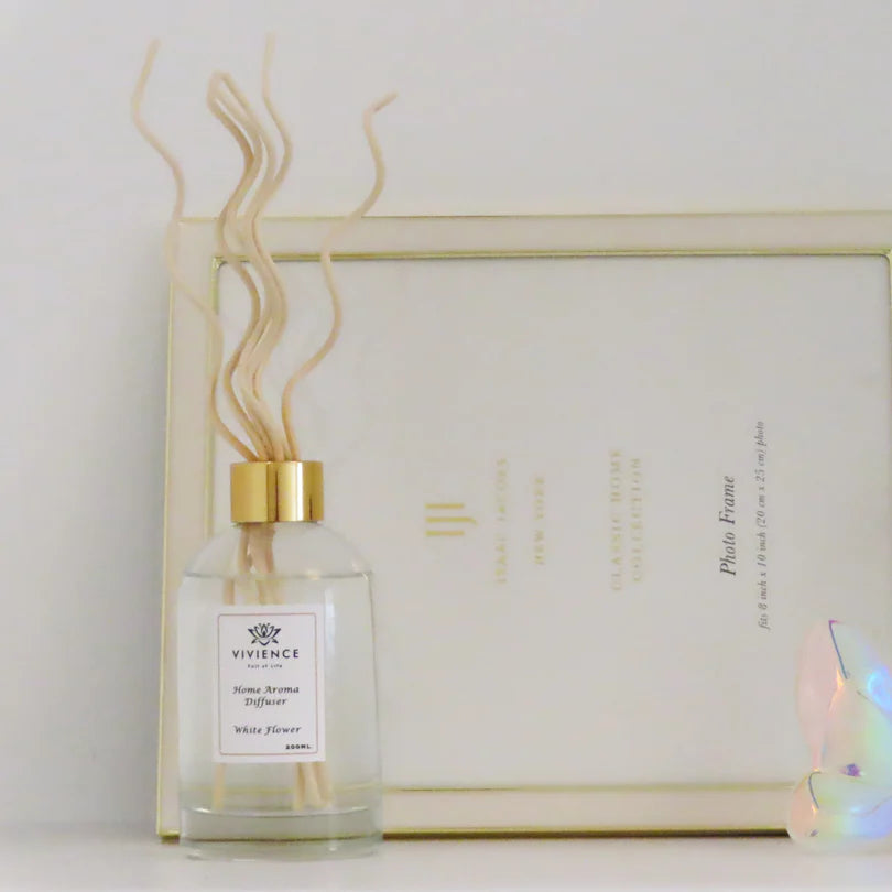 White Flower Scent Reed Diffusers - Clear