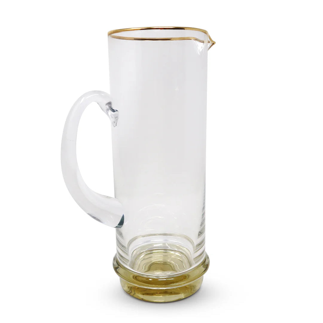 Pitcher with Gold Base and Rim
