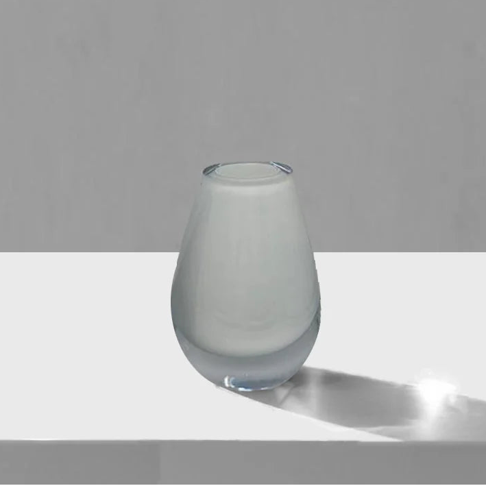 White Glass Bud Vase