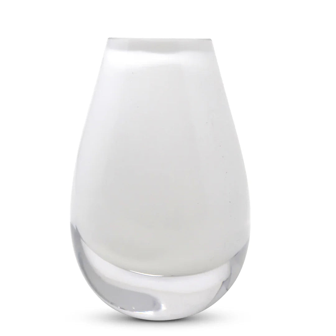 White Glass Bud Vase