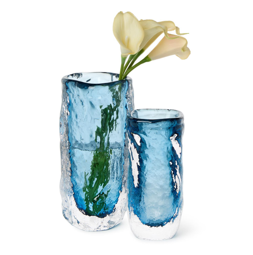 Vendome Blue/Clear Art Vase