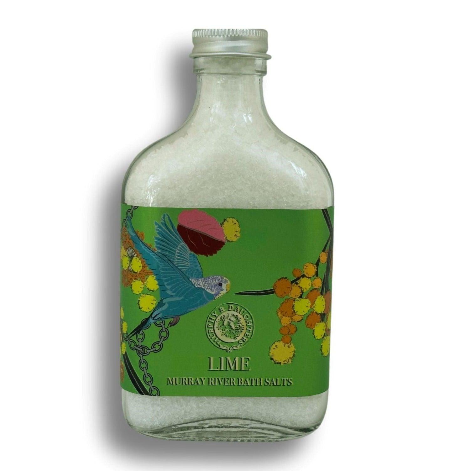 Bath Salt Bottle- Lime - Elegant Linen