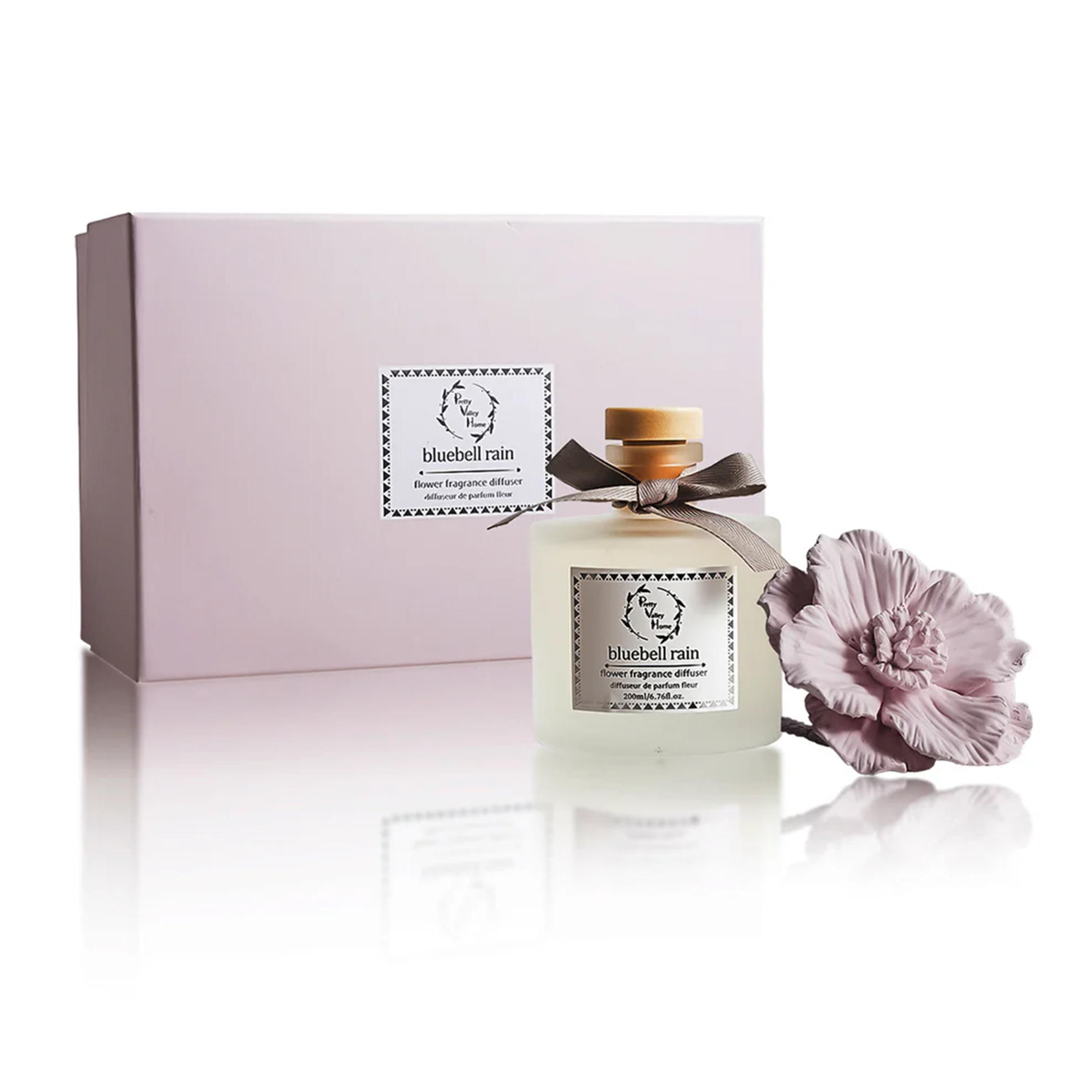 Pink Ceramic Flower Diffuser - Bluebell Rain