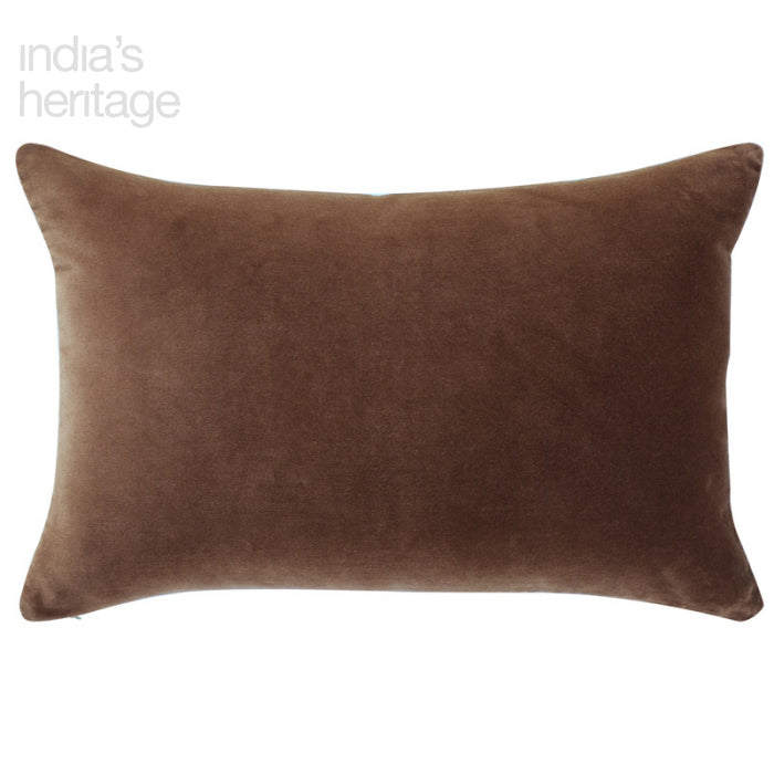 Stella Plush Solid Rust Velvet Pillow