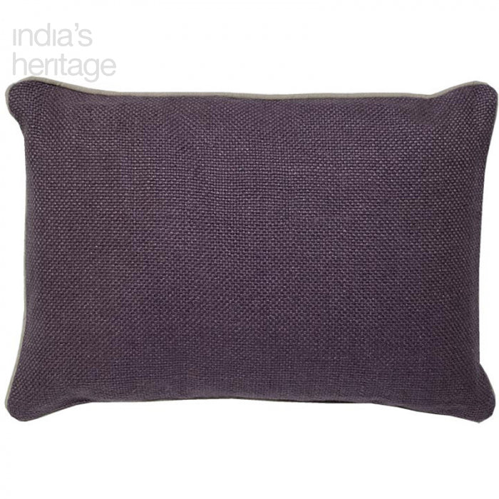 Basket Weave Linen Pillow Plum