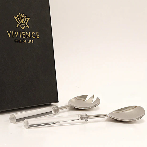 Cake/Salad Server Set with Marble Handle