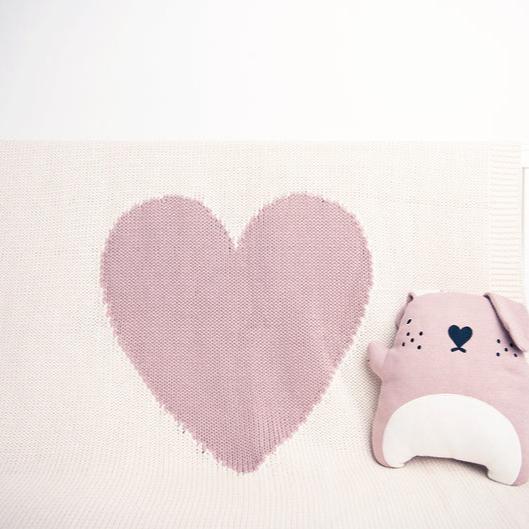 Blanket Baby Love Natural/Pale Pink