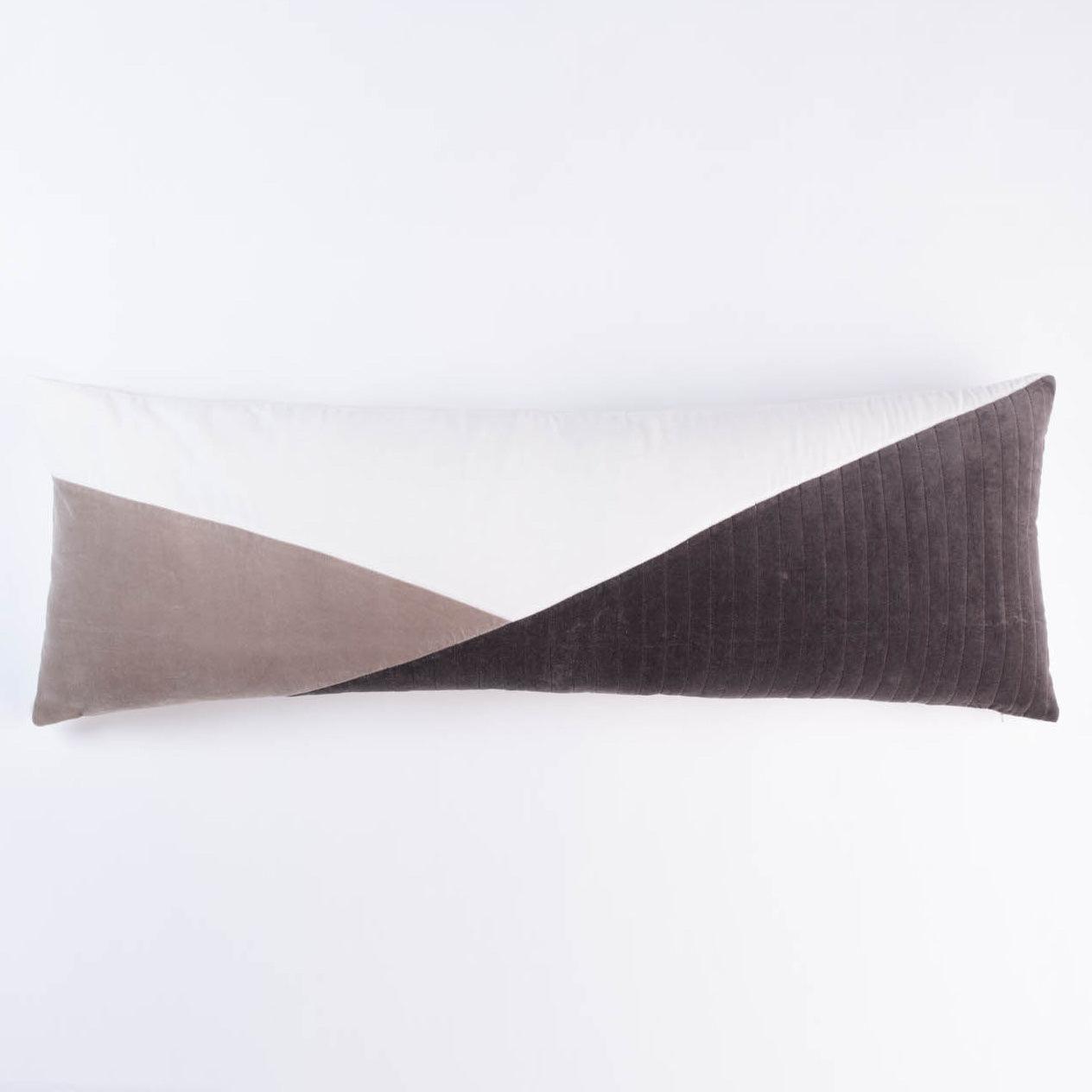 Cleary Charcoal Bolster X Long - Elegant Linen