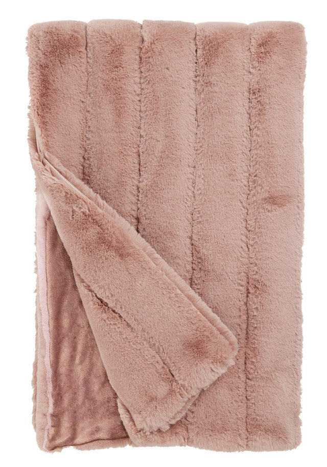 Rosewood Faux Fur Posh Throw