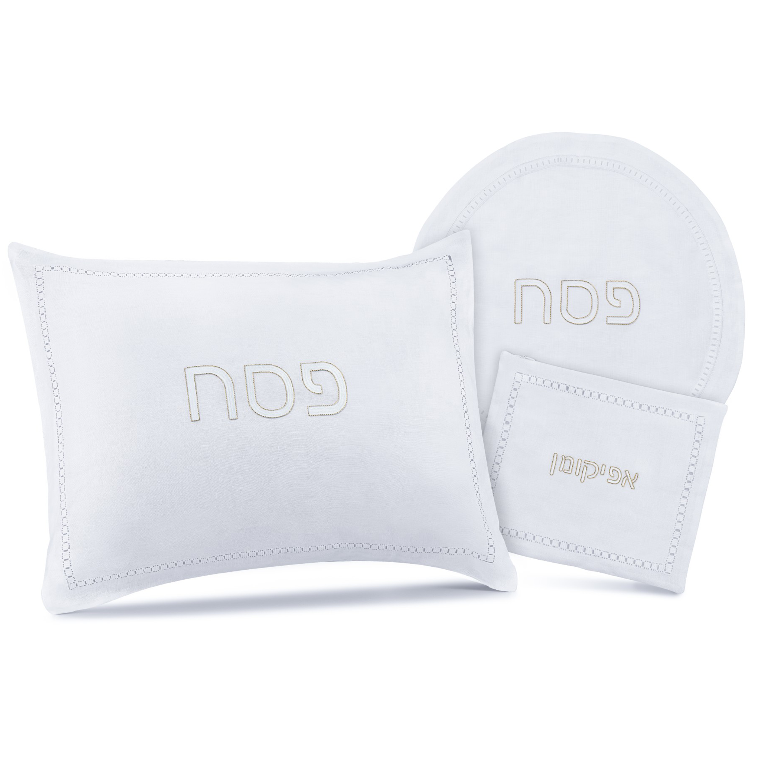 Hemstitch Square Pesach Set