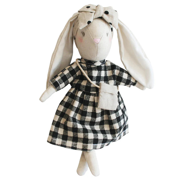 Mini Sofia Bunny 27cm Black Check