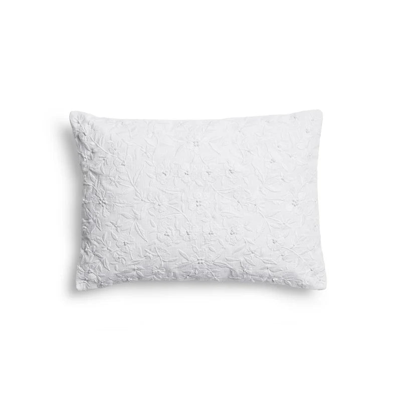 Wildflowers Embroidered Decorative Pillow