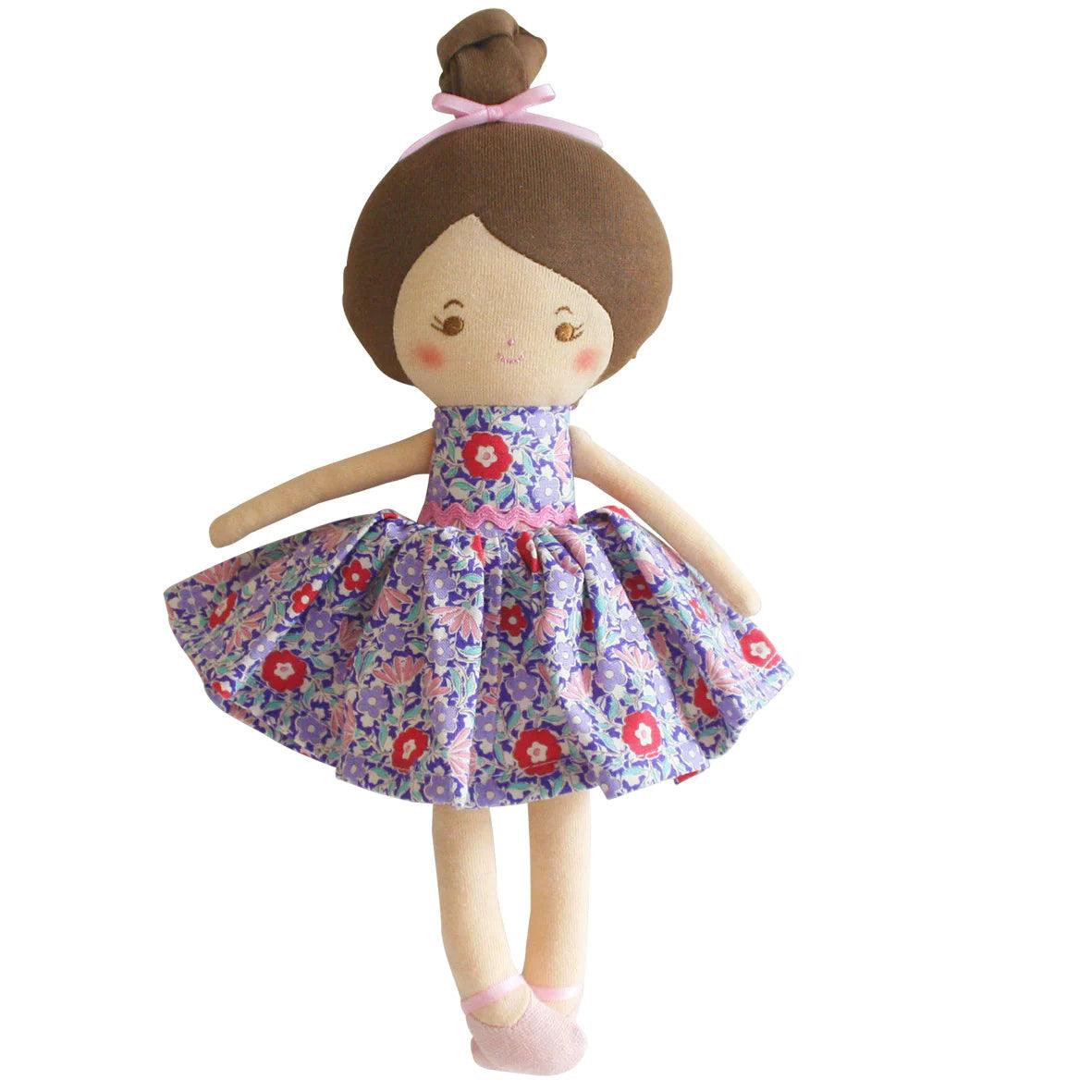Mini Maggie Mauve Doll - Elegant Linen