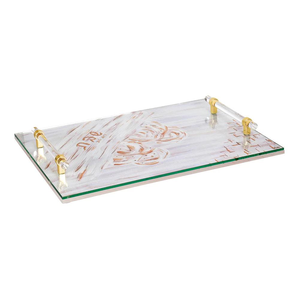 Painted Design Challah Board - Elegant Linen