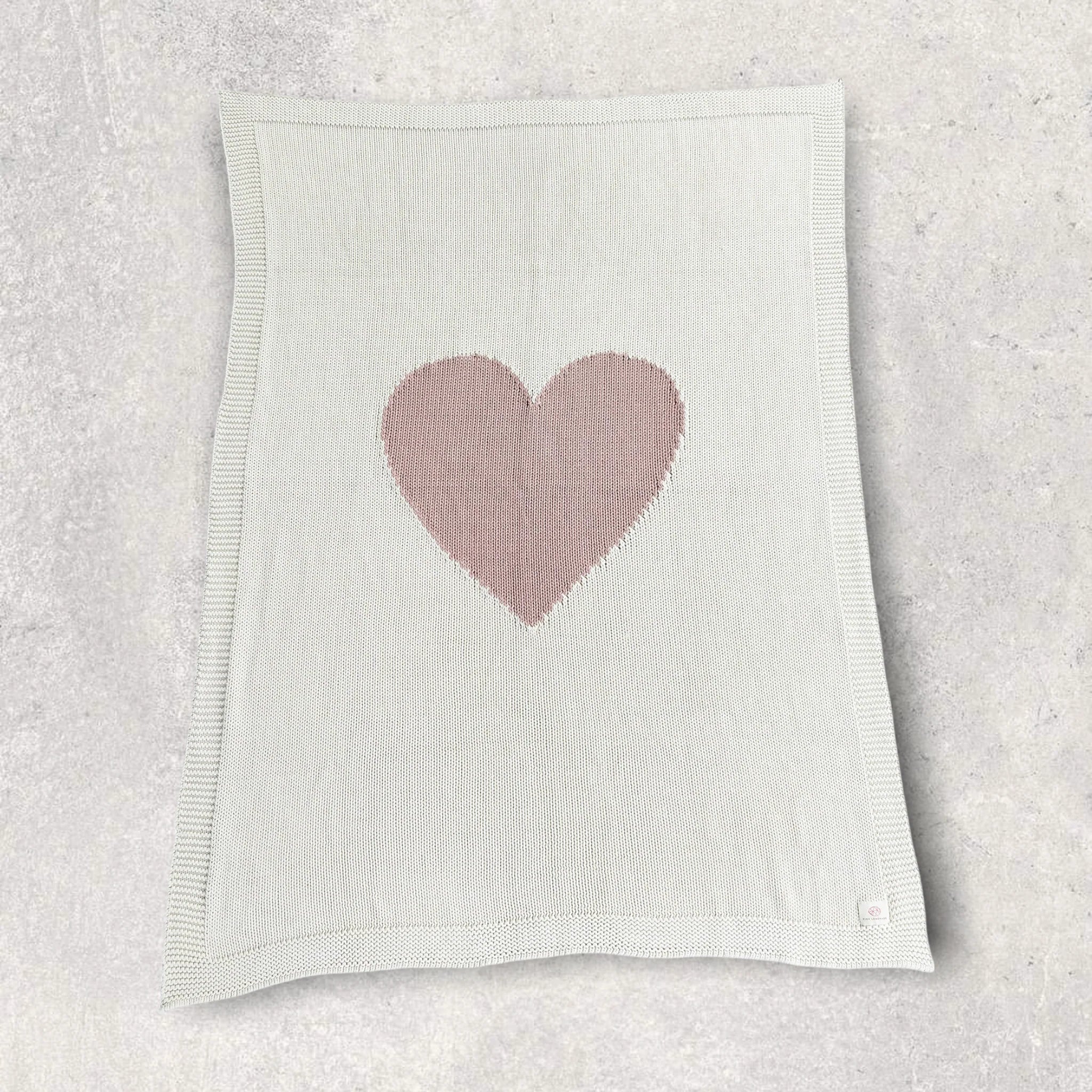 Blanket Baby Love Natural/Pale Pink