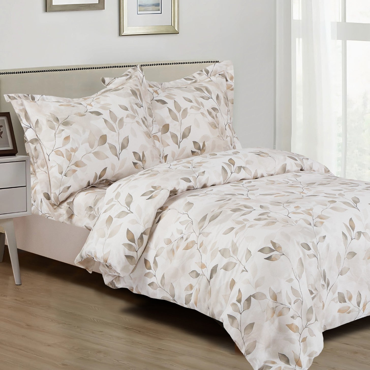 French Mosaic Taupe 6 Piece Bedding Set
