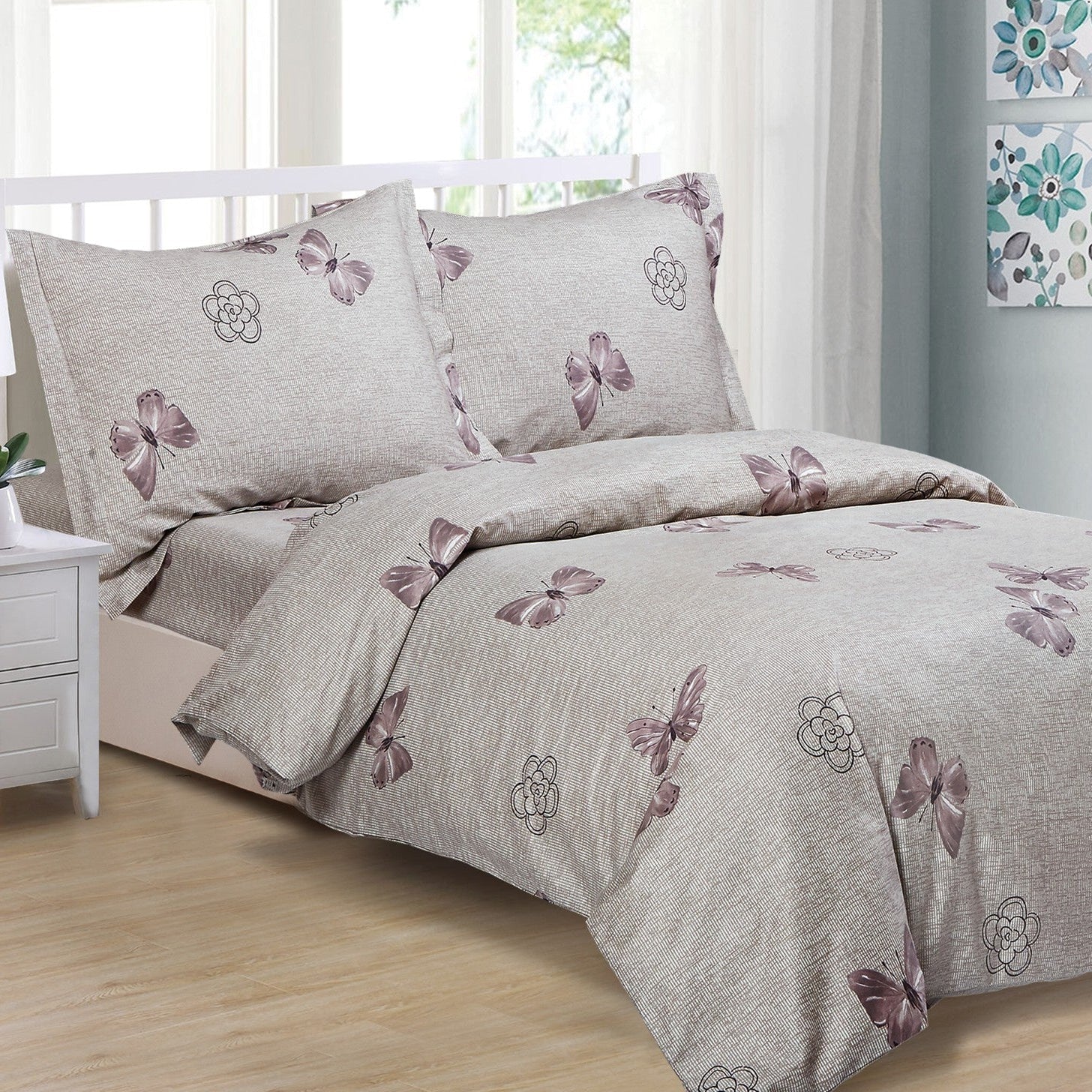 French Soft Waves 6 Piece Bedding Set