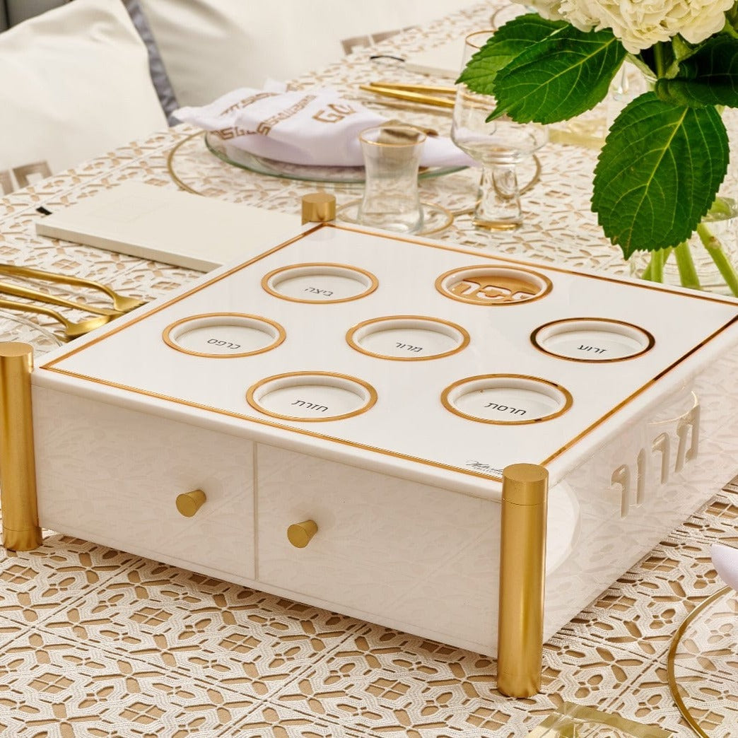 3 Level Kearah (Seder Plate) / Matzah Box