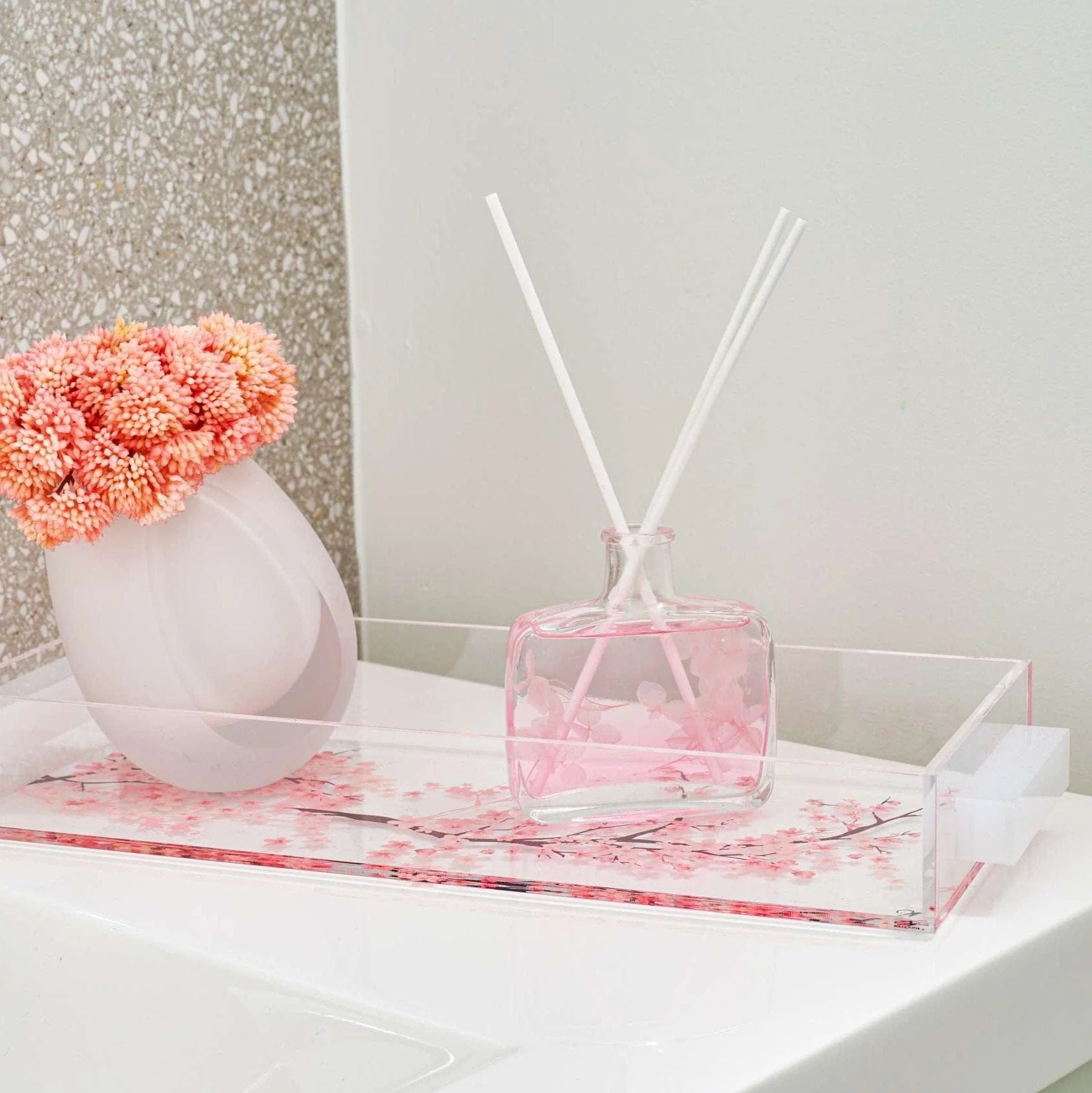 Cherry Blossom Bread / Towel Tray