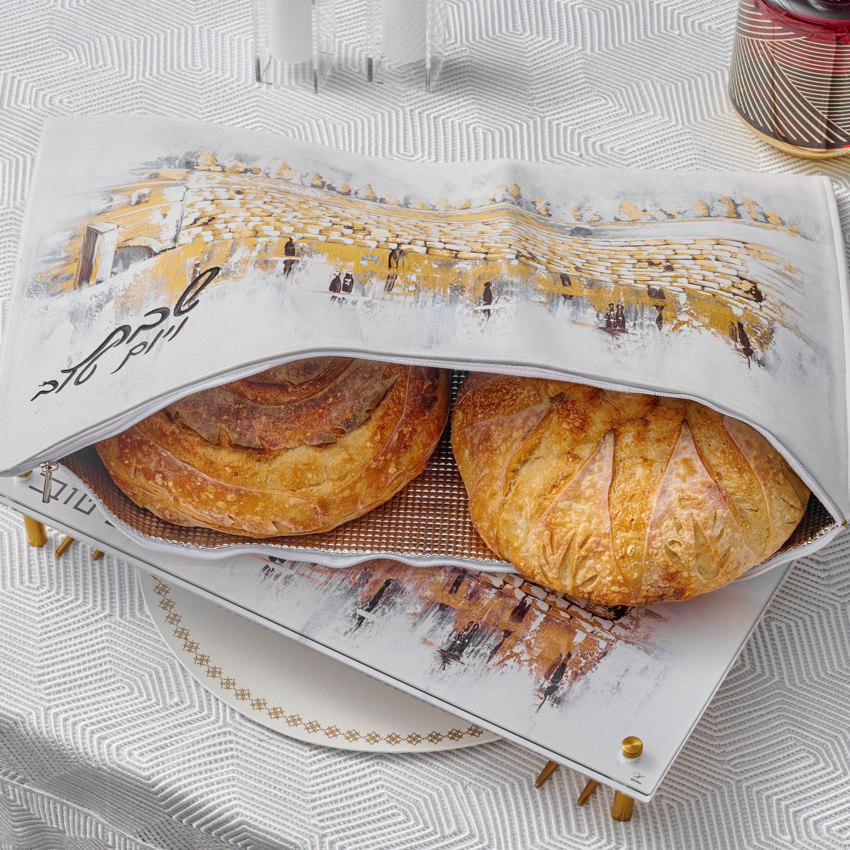 Kosel at Winter Challah Pouch Cover