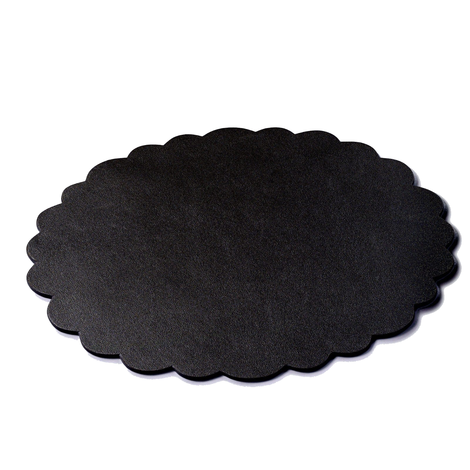 Leather Scalloped Chargers- Pack of 4