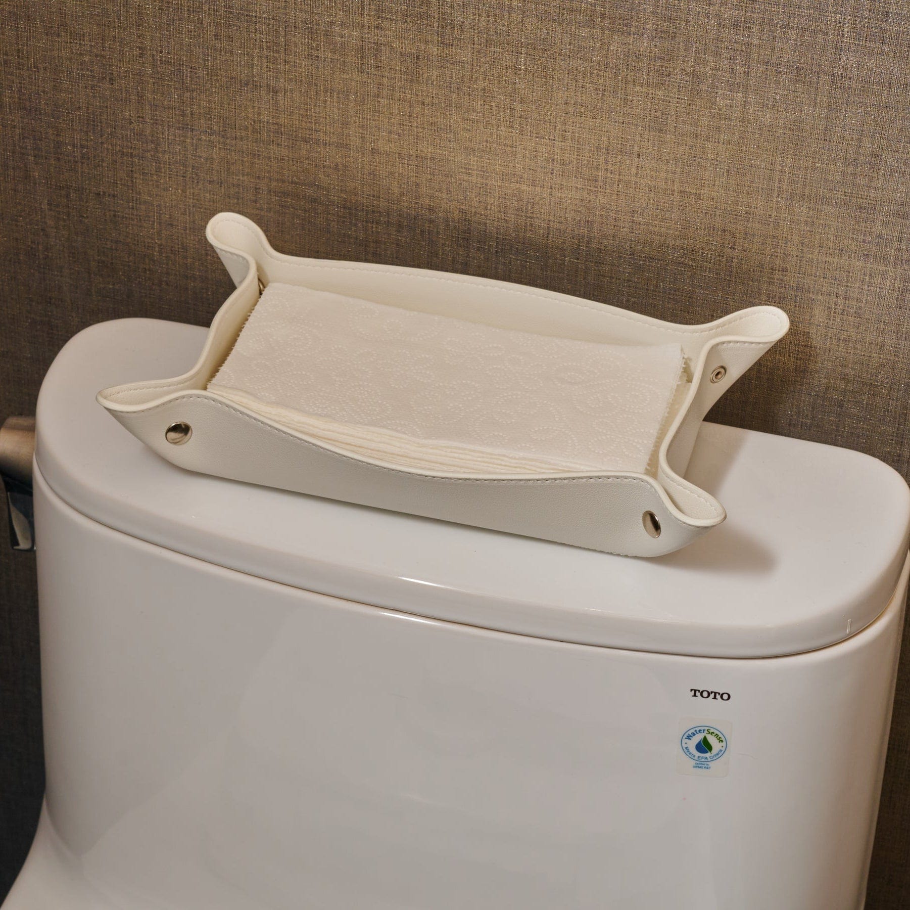 Leather Shabbos Toilet Paper Tray