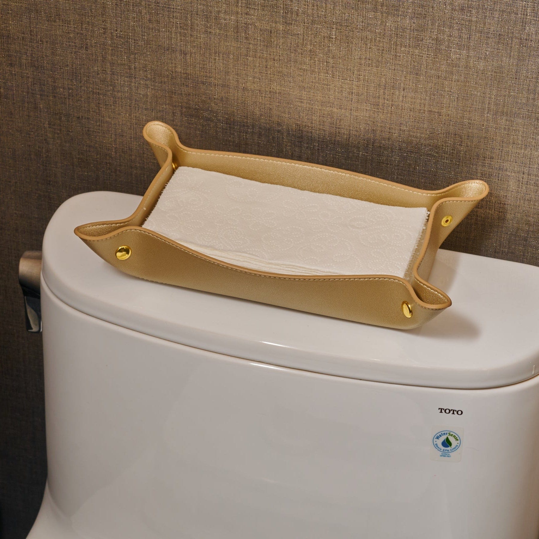 Leather Shabbos Toilet Paper Tray