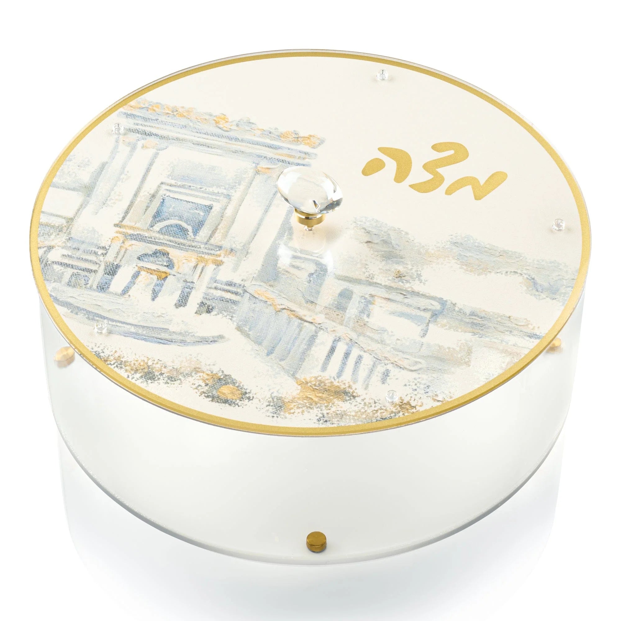 Painted Bais Hamikdash Matzah Box