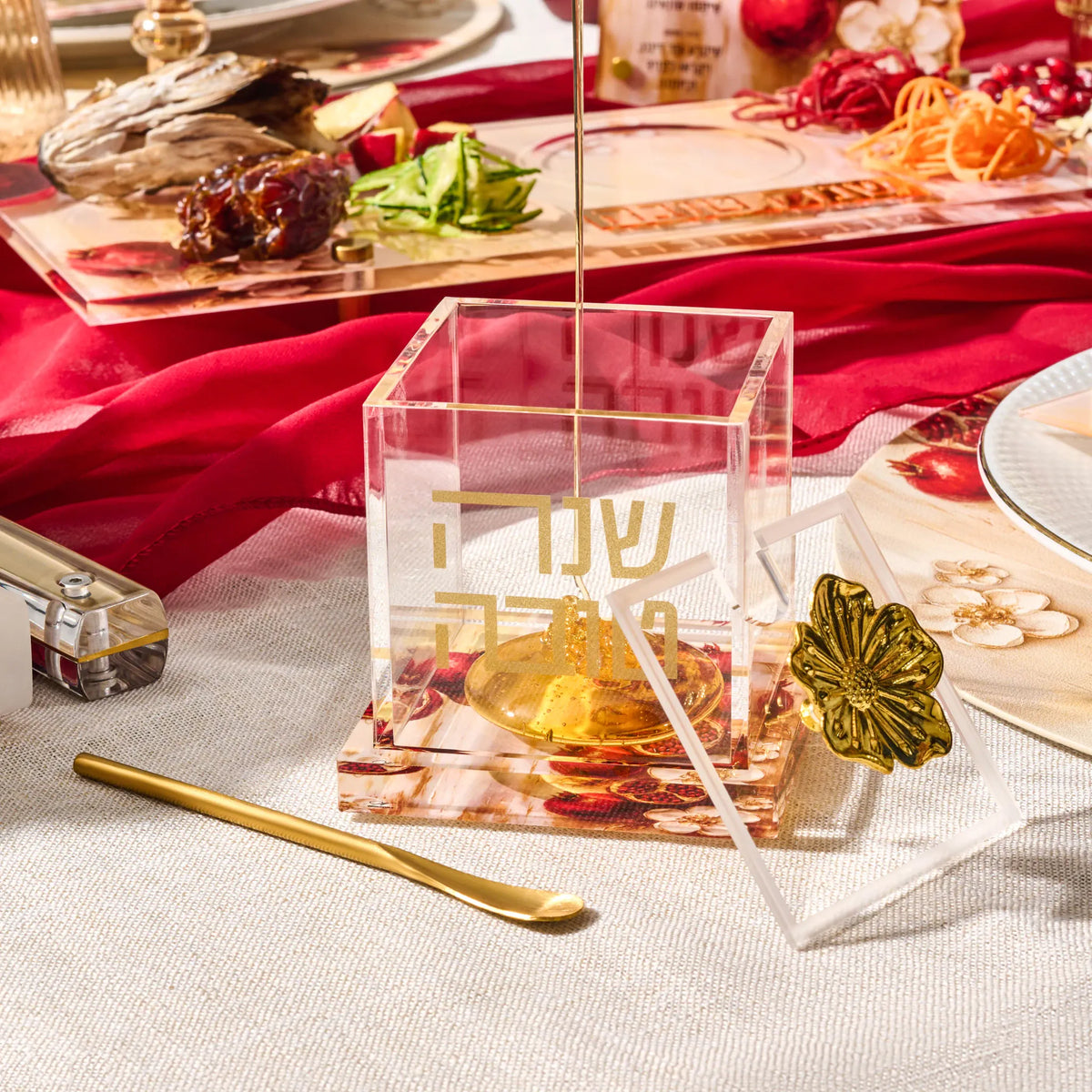 Rosh Hashana Painted Pomegranate Honey Dish