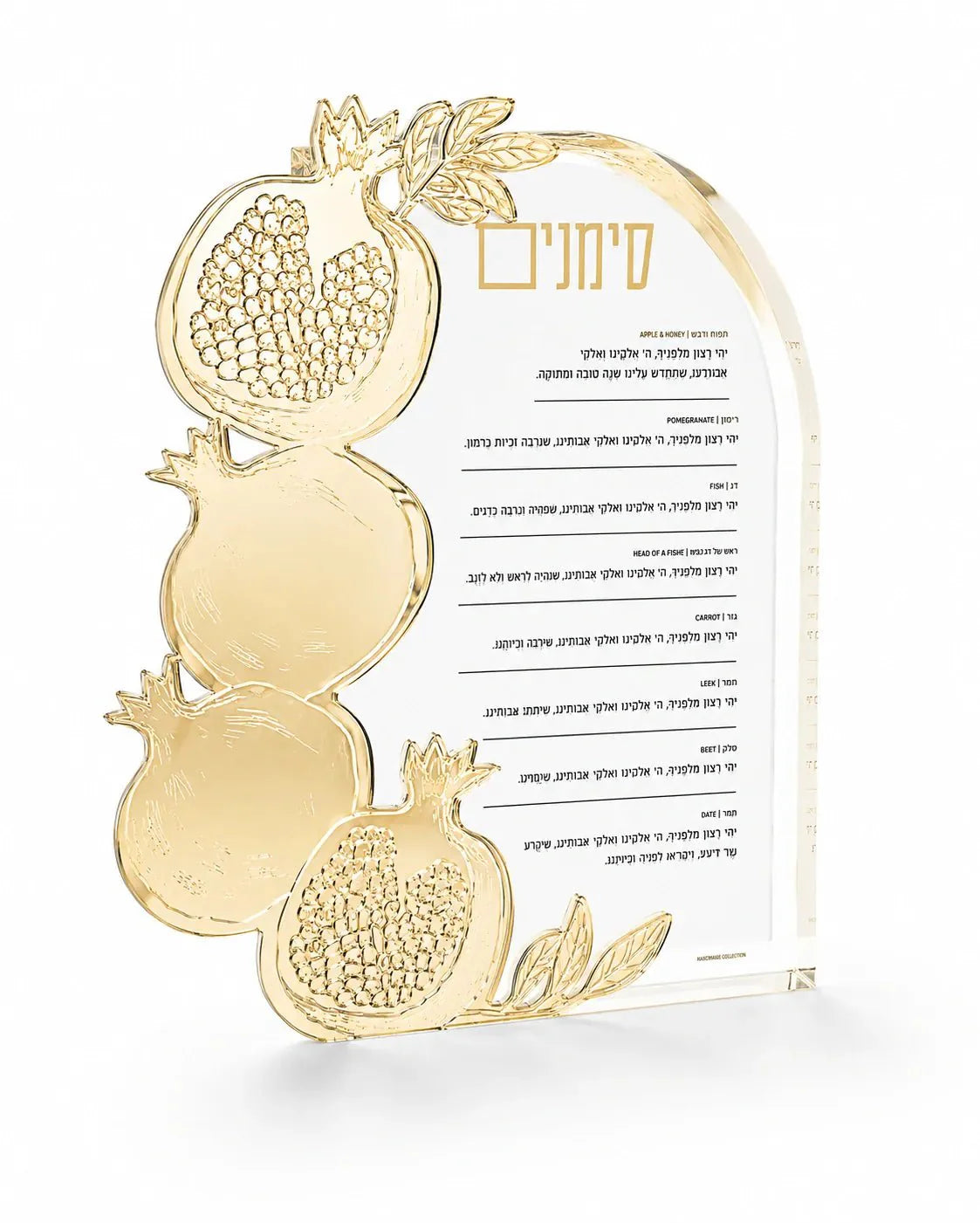Rosh Hashanah Pomegranate Simanim Block