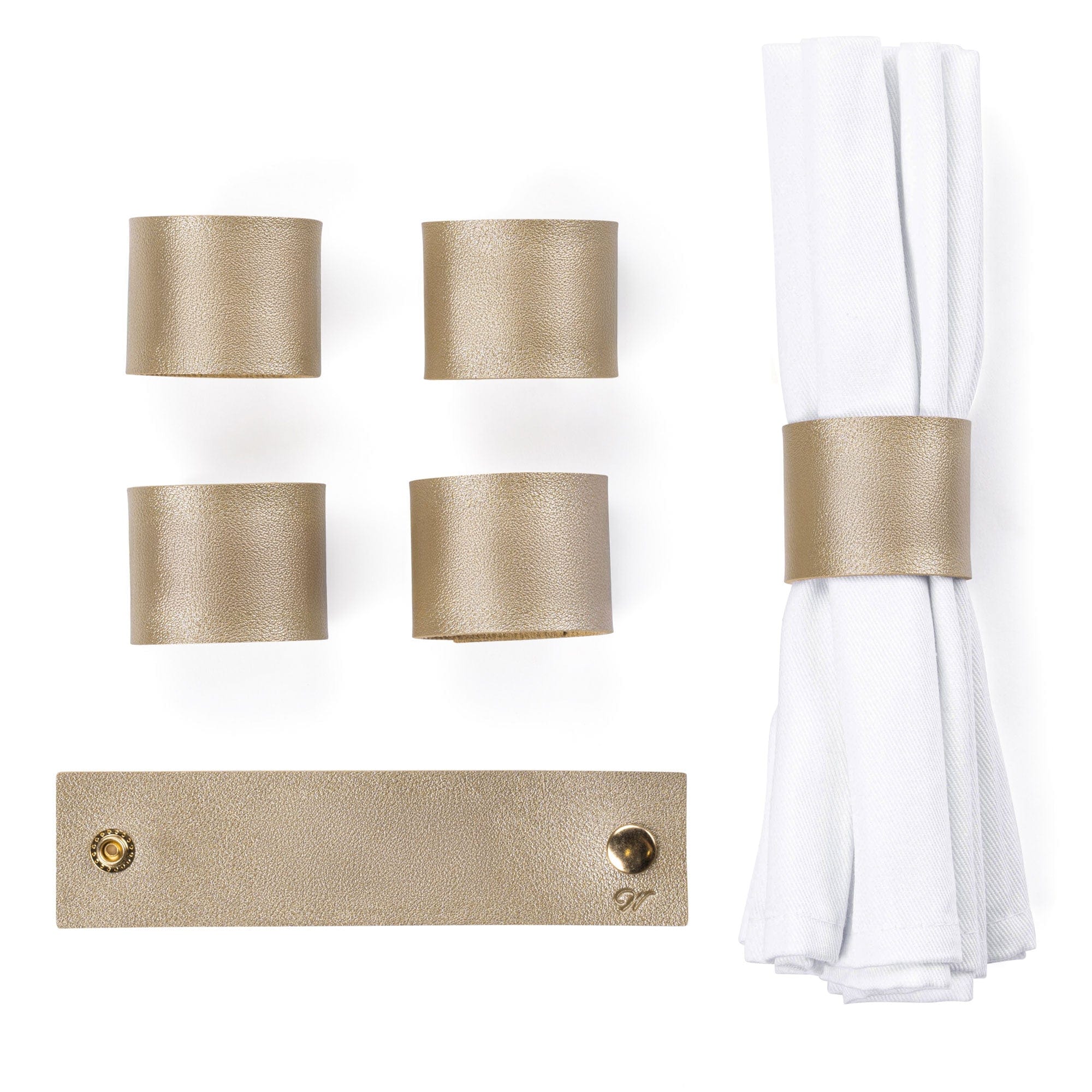 Solid Leather Napkin Wraps