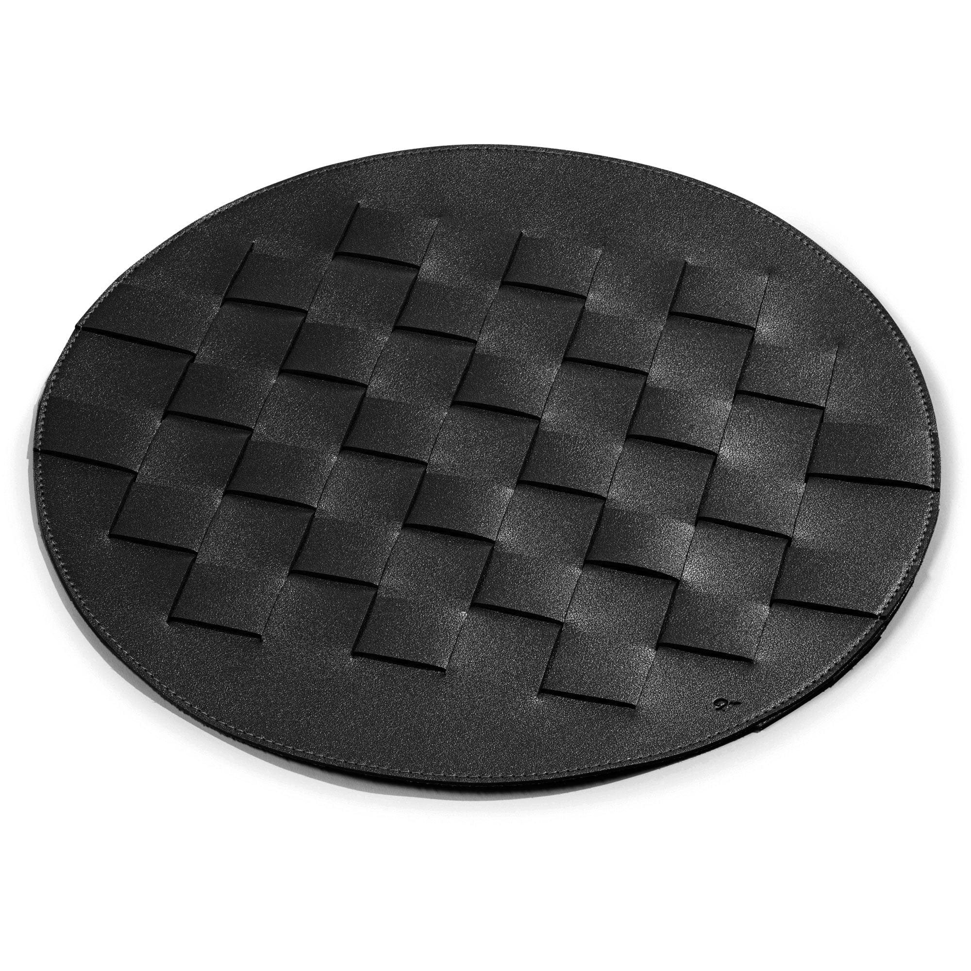 Woven Leather Round Chargers