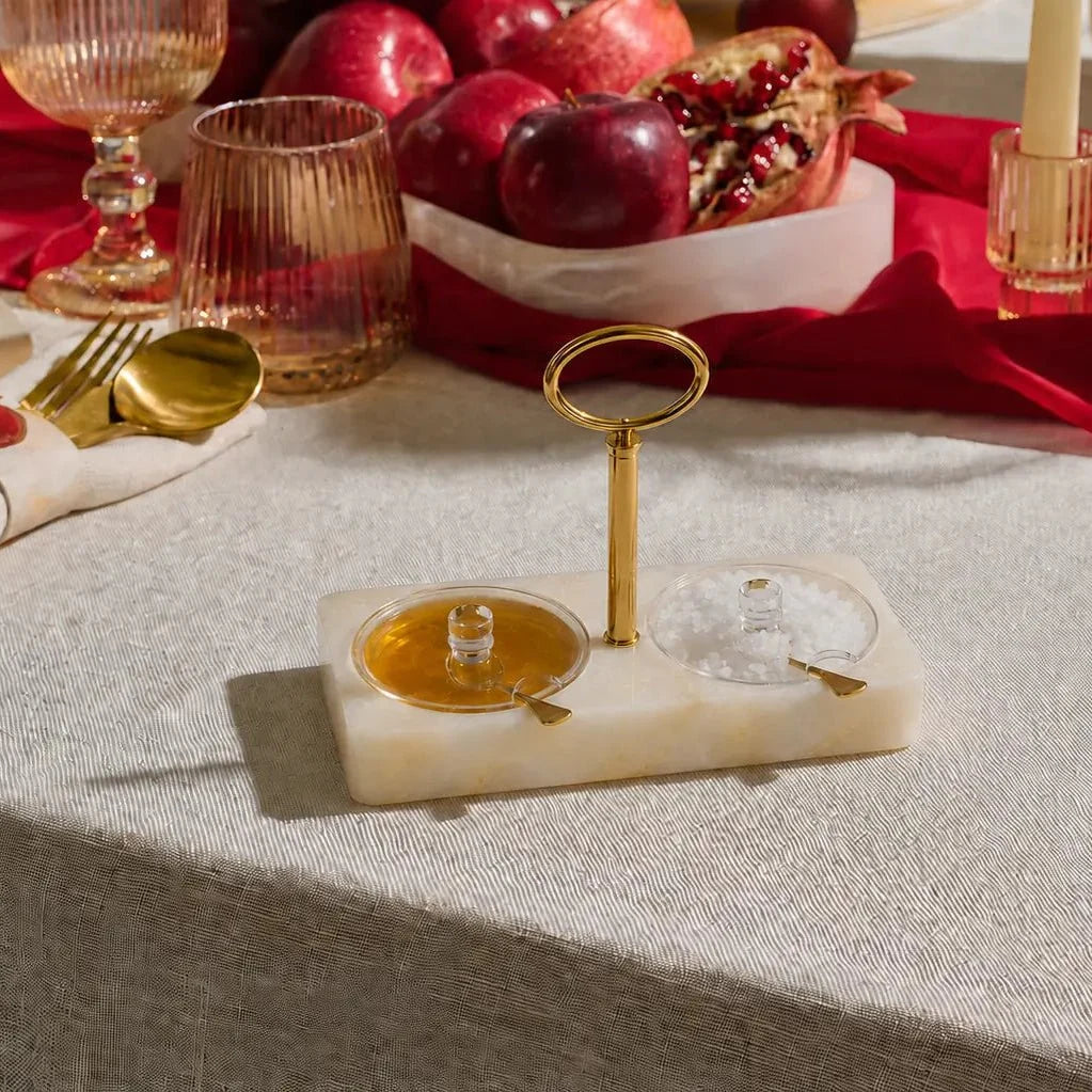 Rosh Hashana Resin Honey Salt Dish