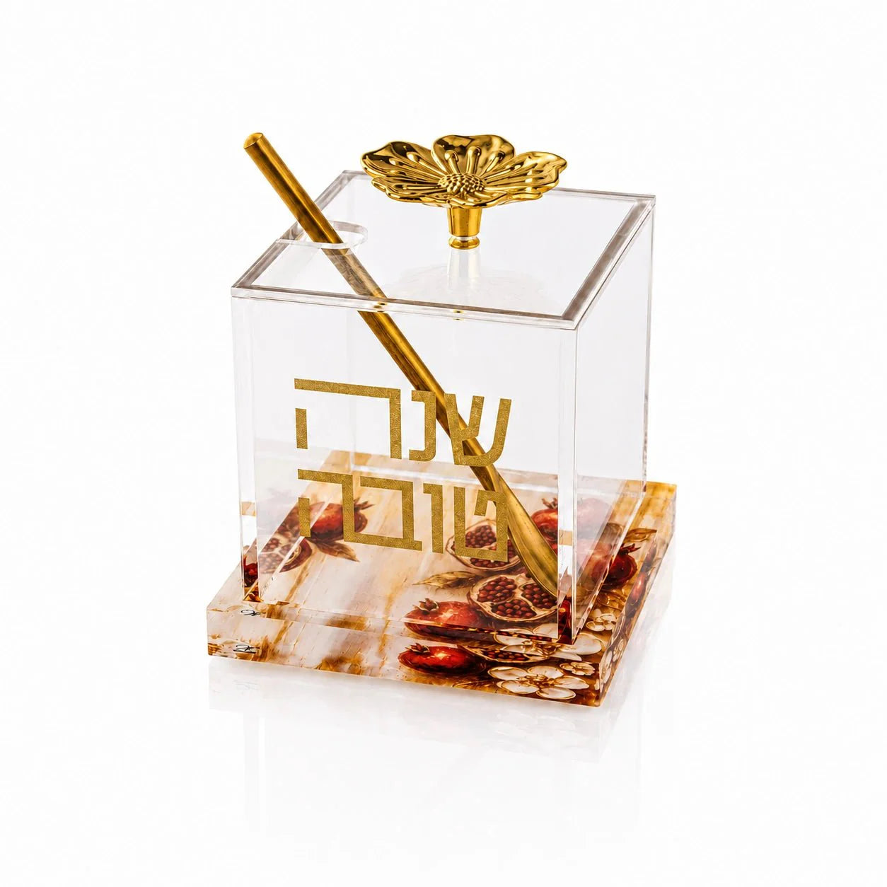 Rosh Hashana Painted Pomegranate Honey Dish