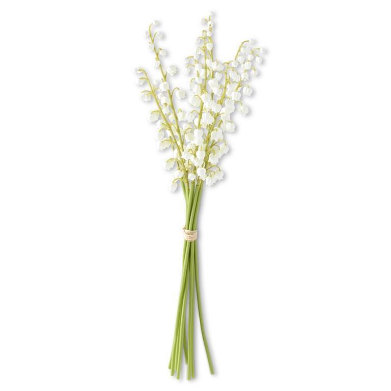 17" Real Touch Lily of the Valley Bundle (9 Stems) - Elegant Linen