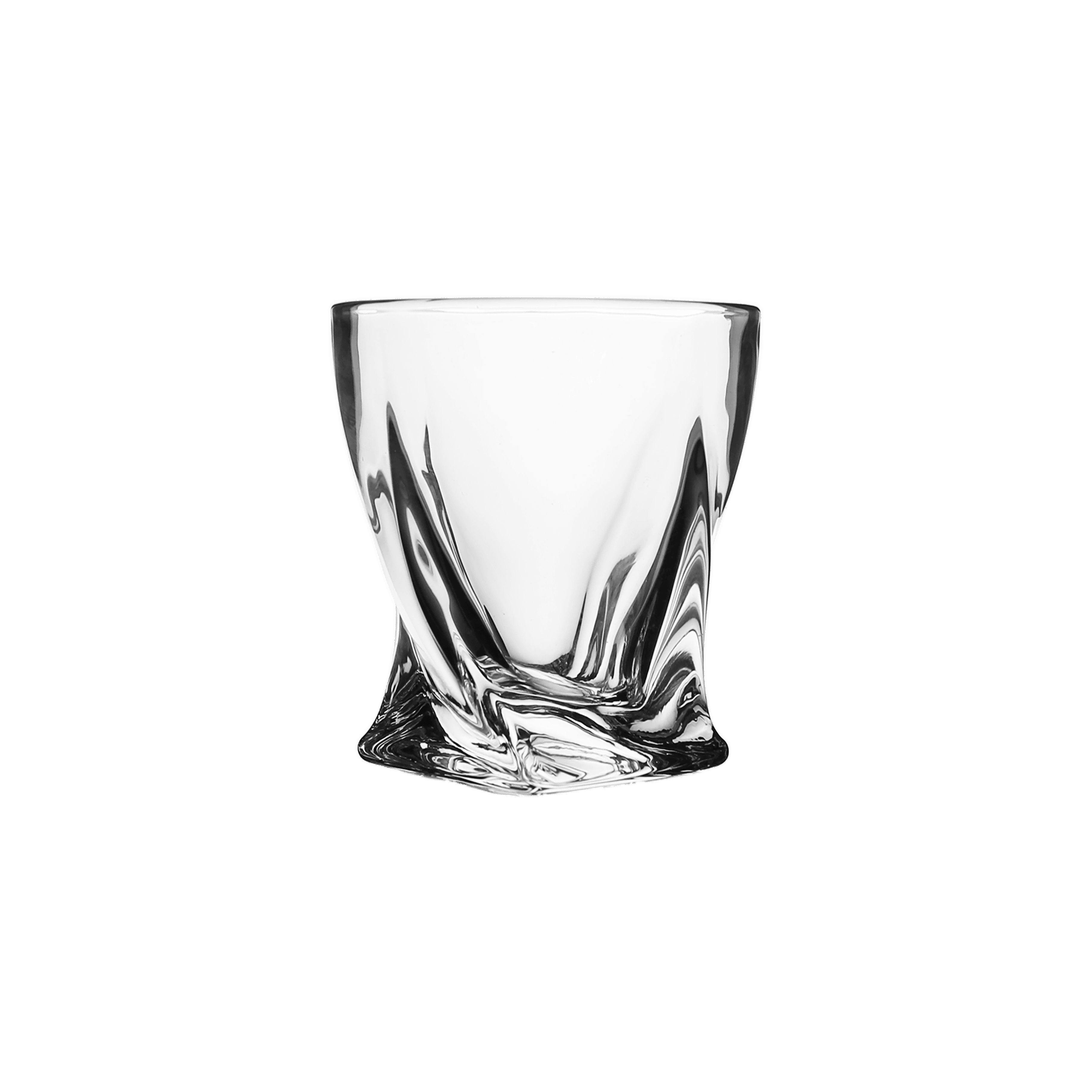 Abstract Design Crystal Decanter Set of 6 Cups - Elegant Linen