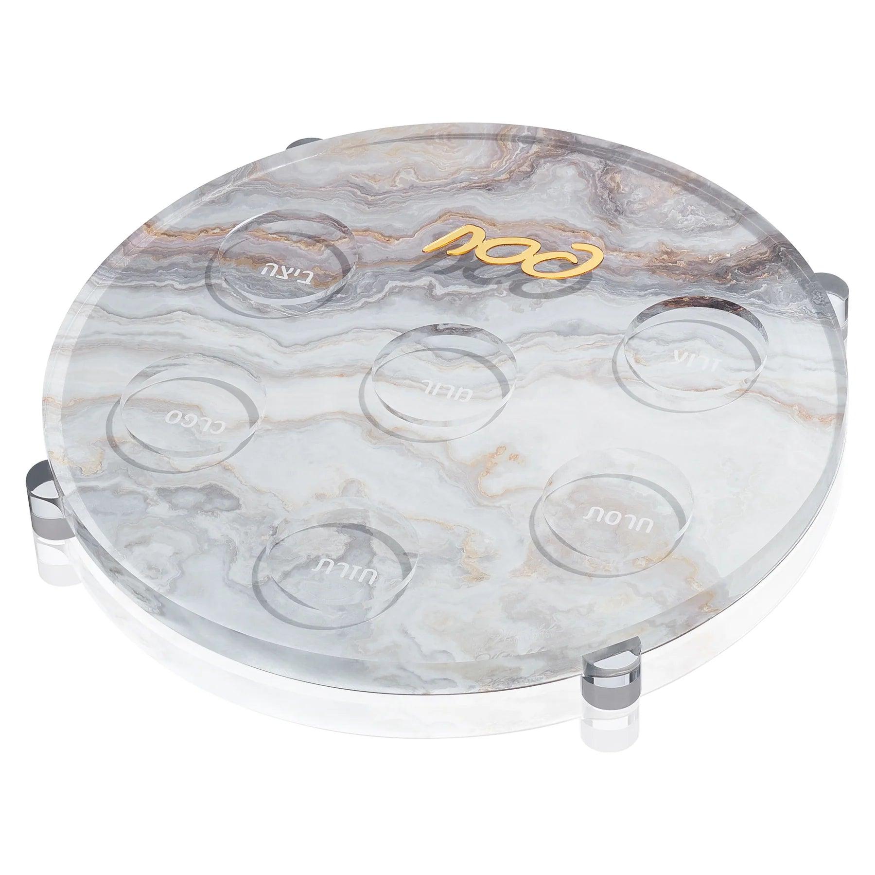 Agate Seder Plate - Elegant Linen