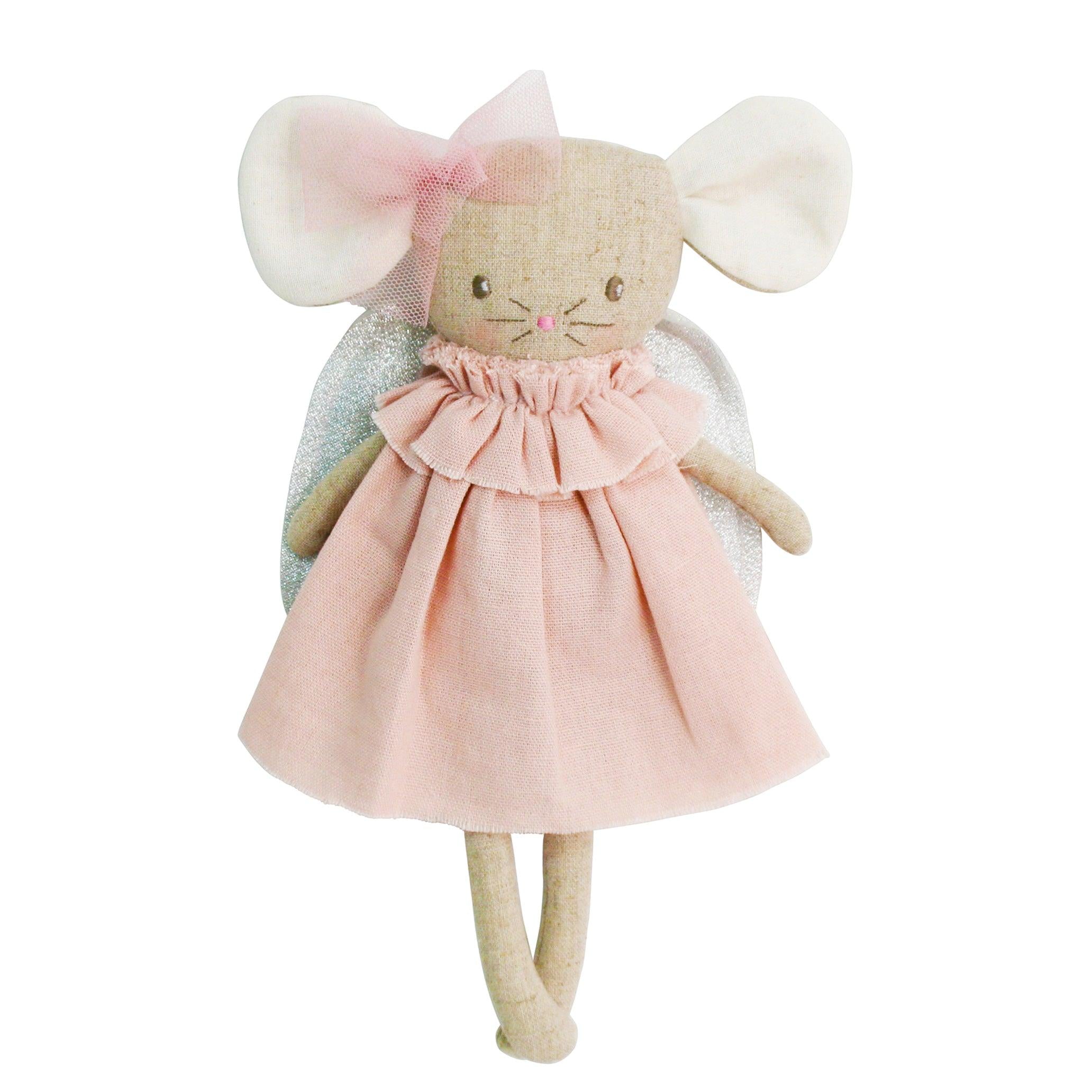 Angel Baby Mouse 25cm Pink Silver - Elegant Linen