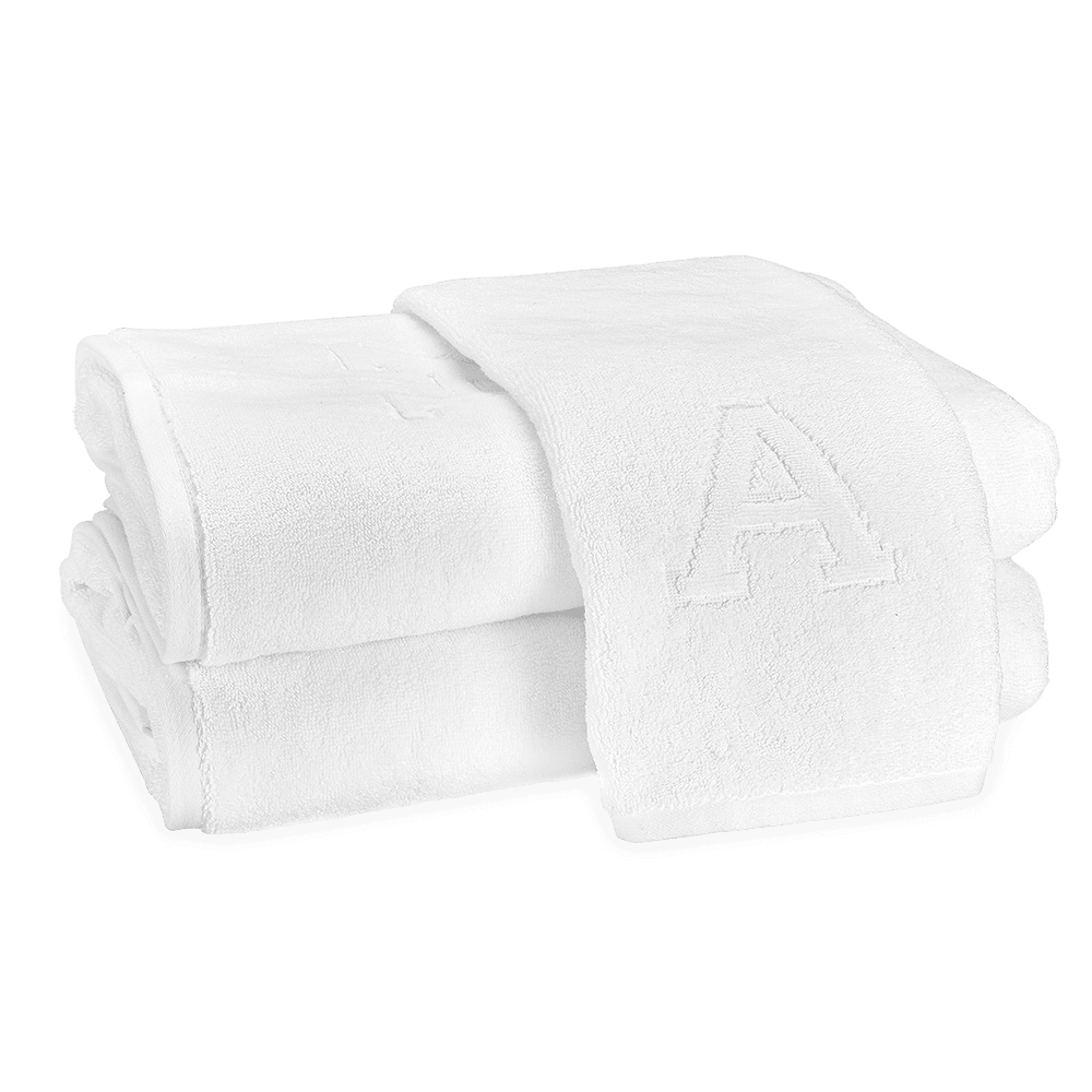 Auberge Monogrammed Fingertip Towel - Elegant Linen