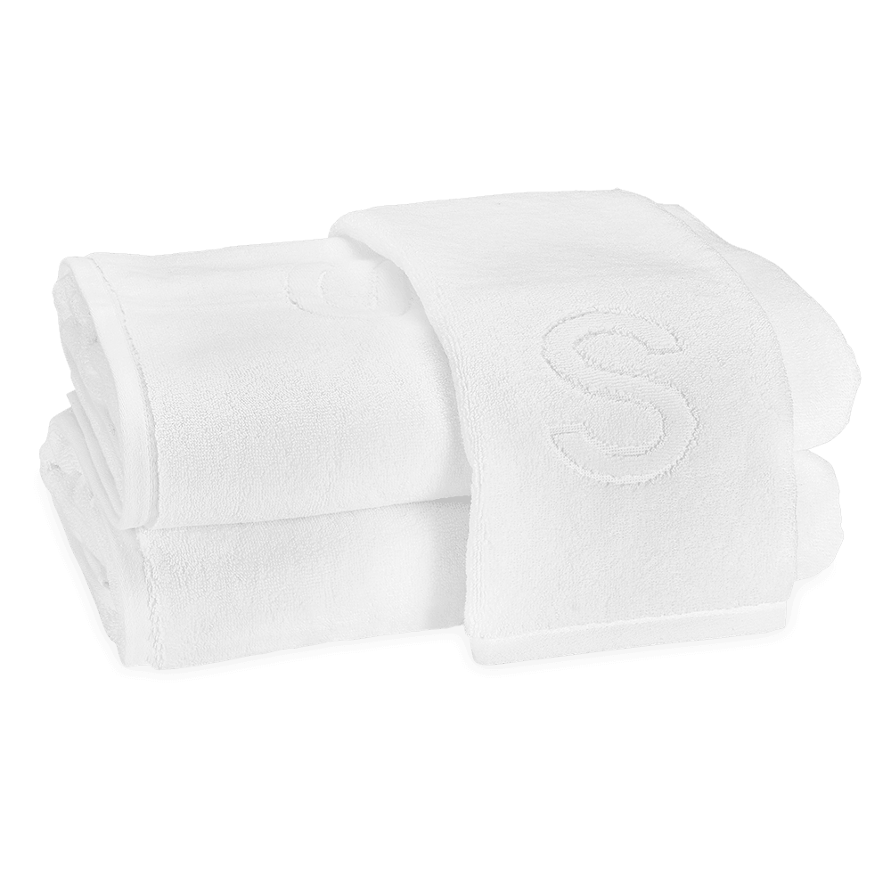 Auberge Monogrammed Fingertip Towel - Elegant Linen