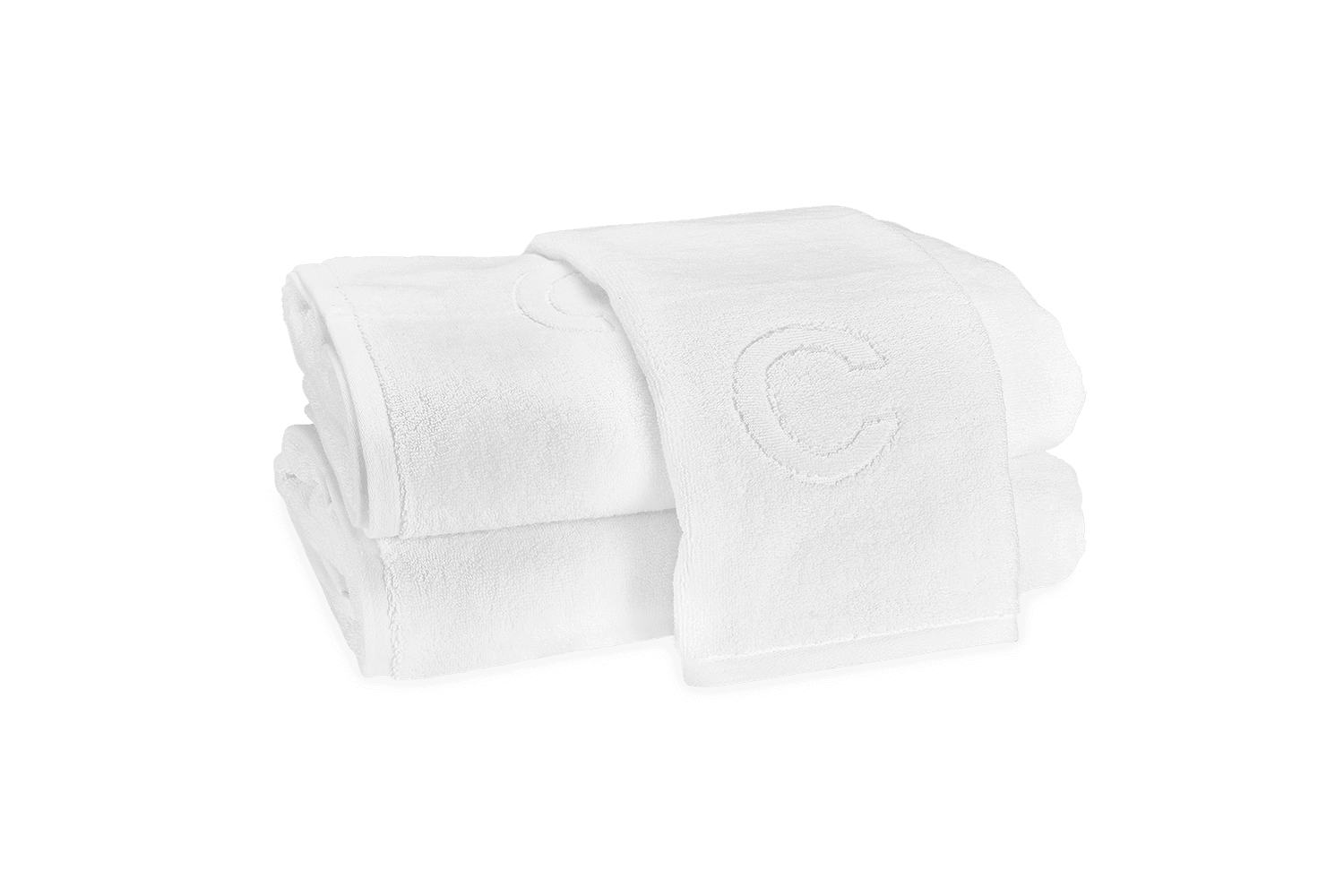 Auberge Monogrammed Fingertip Towel - Elegant Linen